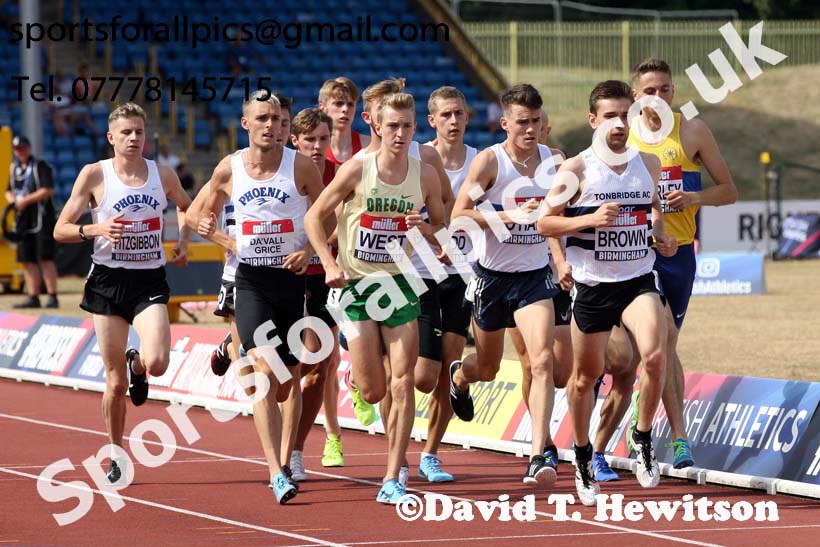 Mens 1500 metres, Muller British Championships, Alexander Stadium, Birmingham. Photo: David T. Hewitson/Sports for All Pics